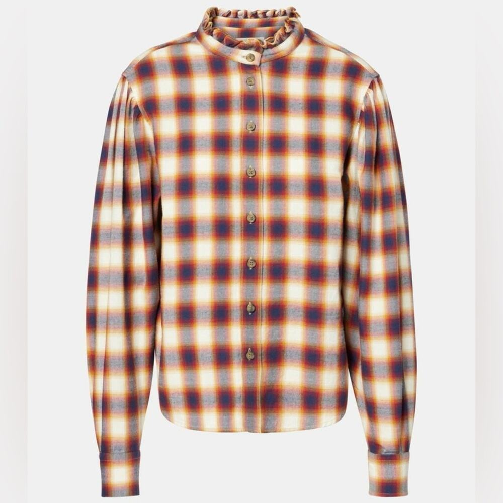 Isabel Marant Etoile Jancis Checked Cotton Shirt Blouse Size 40(L) - Picture 4 of 10